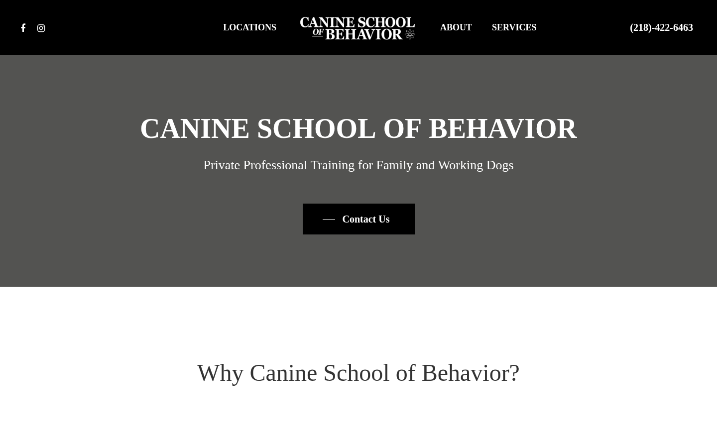 Canine School of Behavior